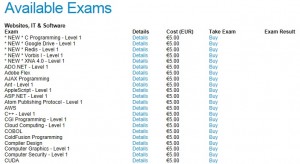 www.Freelancer.com has exam to show your qualification